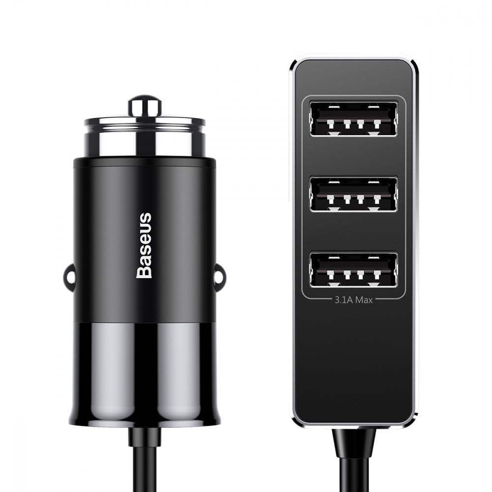 Зарядний пристрій в авто BASEUS Enjoy Together Four Interfaces 5.5A 4USB Чорний (23515 black)