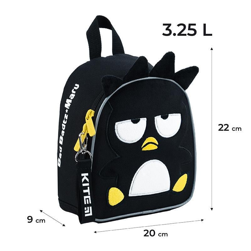 Рюкзак KITE Kids Kuromi 22x20x9 см 3,25 л Черный (HK24-538XXS) - фото 8