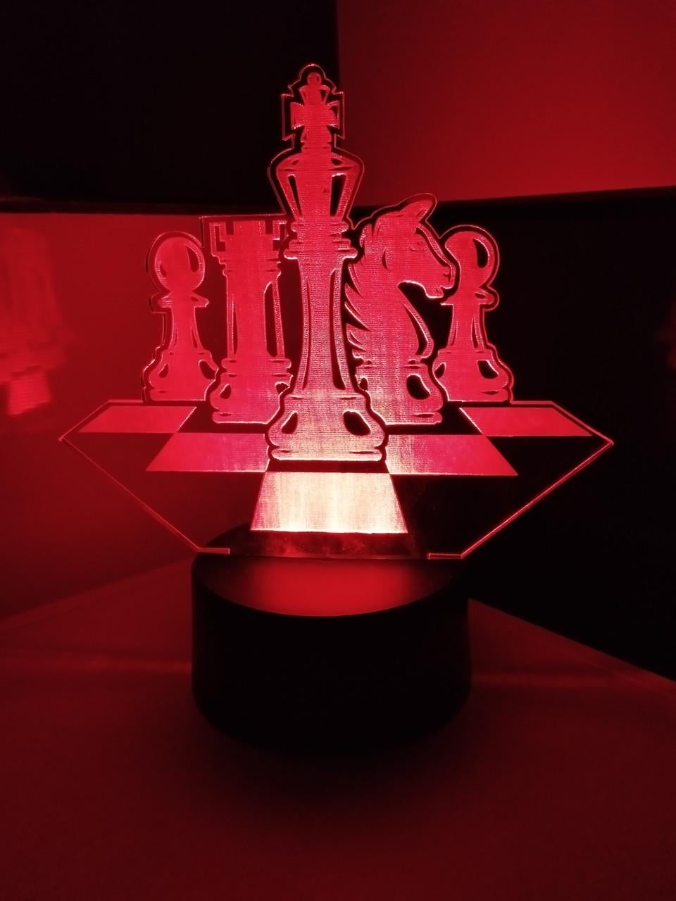 3D-ночник Шахматы-2 несколько подсветок/на батарейке (2663233635)