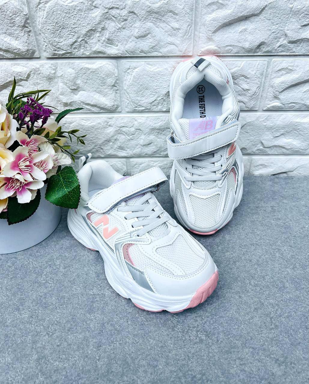 Кроссовки для девочки 1718 р. 35 22 см Белый (1718-2)