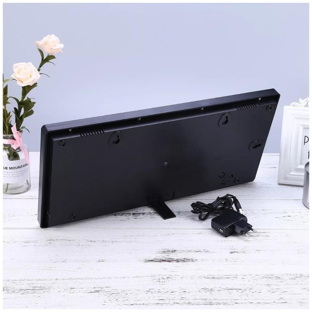 Годинник настільний електронний світлодіодний 46х22х3 см (EL-4622) - фото 2 Годинник настільний електронний світлодіодний 46х22х3 см (EL-4622) - фото 2