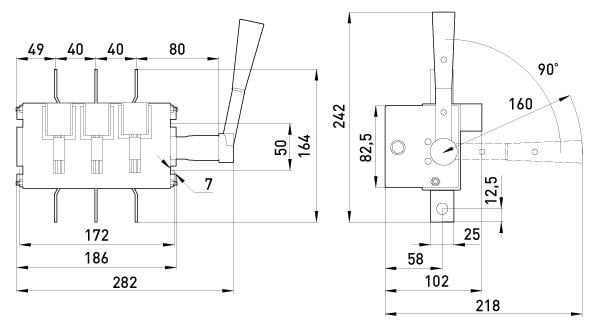 Выключатель-разъединитель ENEXT e.vr32.R250 31В31250 I-0 3P 250A 690 V (BP32-35B31250) - фото 2