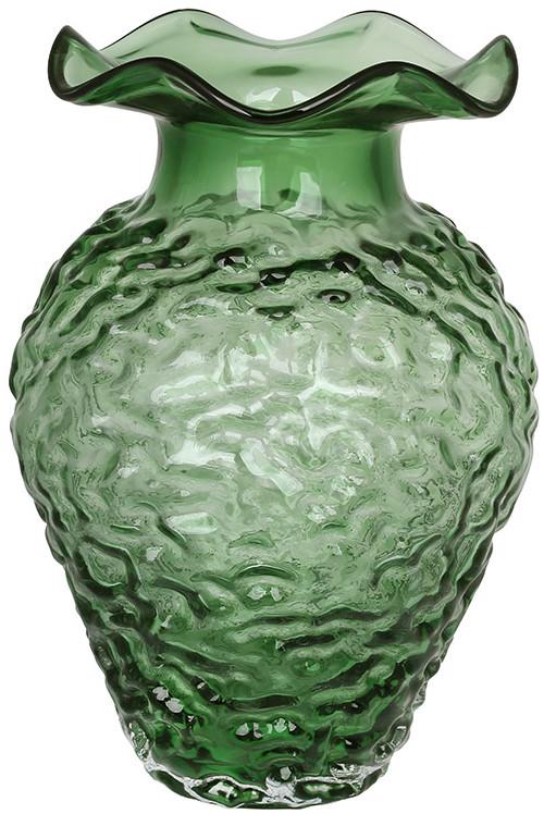 Ваза стеклянная Forest Emerald Ø 16х30 см Зеленый