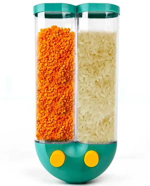 Диспенсер настенный для круп с дозатором на 2 секции по 1 кг (6-18-2127625)