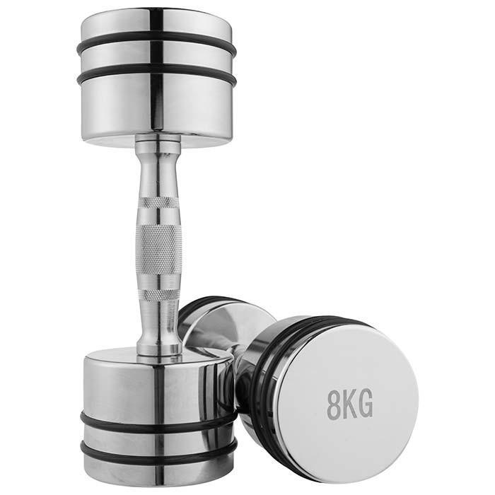 Гантель резиновое кольцо 8 кг 1 шт. Хром (80034D-8) - фото 2 Гантель резиновое кольцо 8 кг 1 шт. Хром (80034D-8) - фото 2