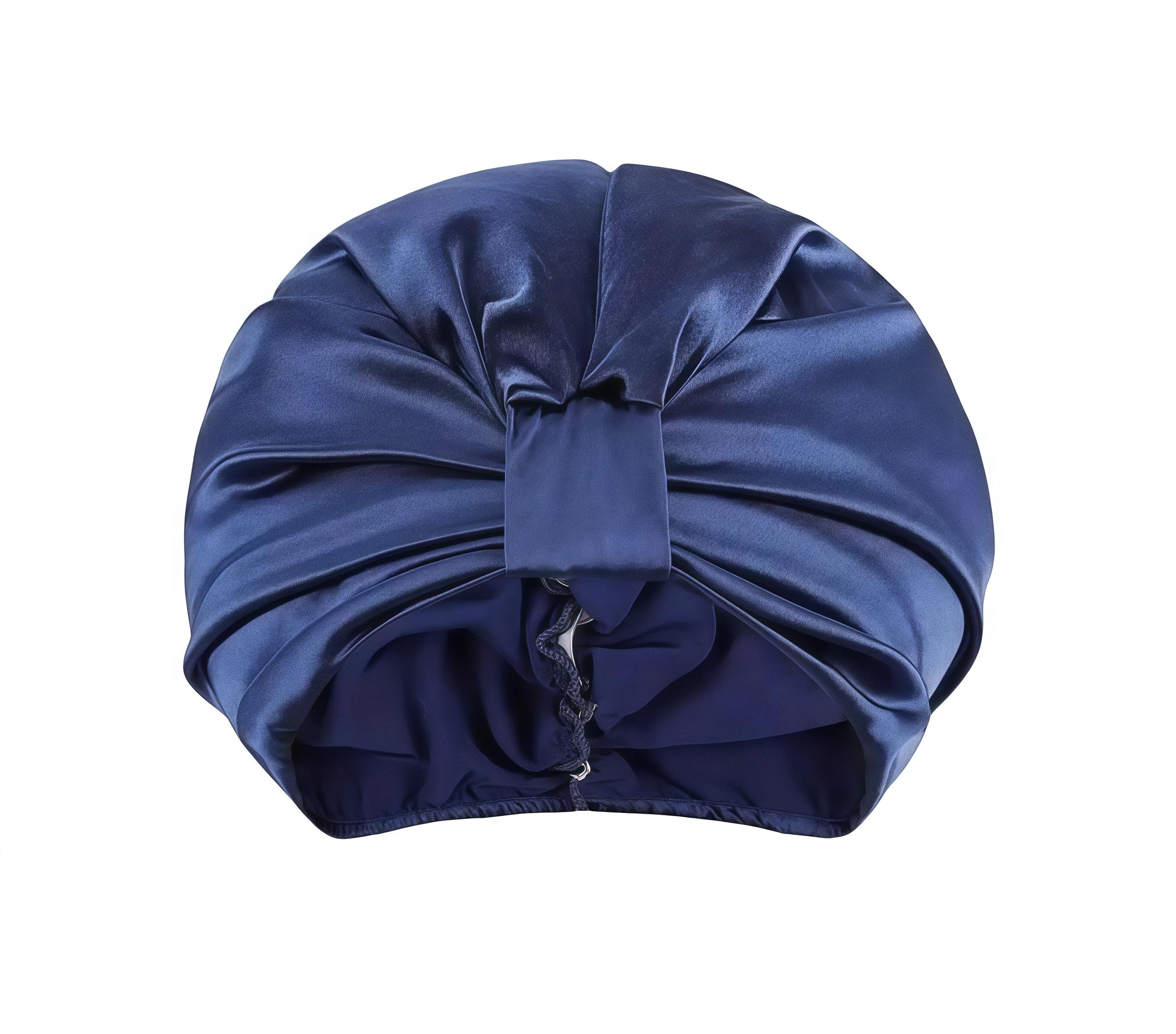 Бонет для волос однослойный шелковый Silk Синий (2562459)