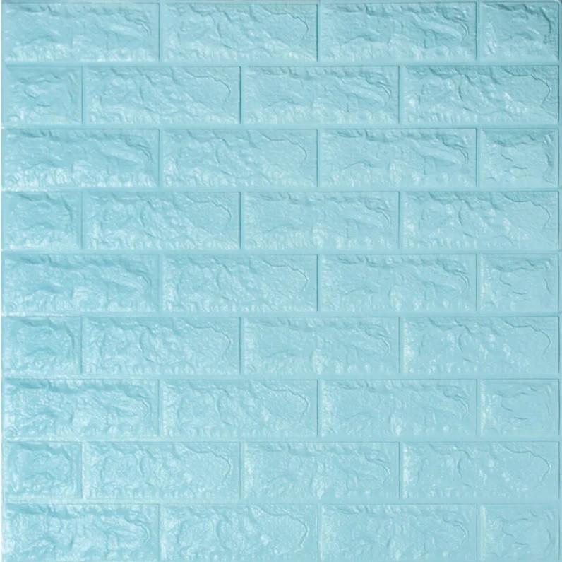 Панель самоклеящаяся 3D Sticker Wall звукоизоляционная 700x770x7 мм Бирюза