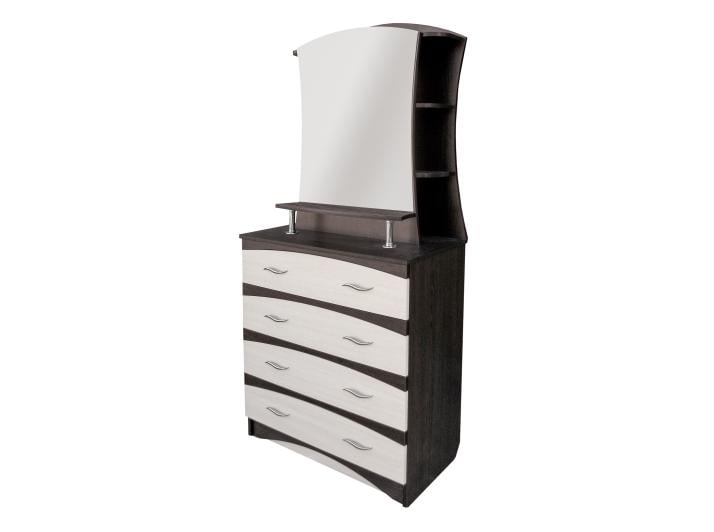 Комод с зеркалом МАКСИ-МЕБЕЛЬ Ажур Венге магия/Дуб молочный (5103640)