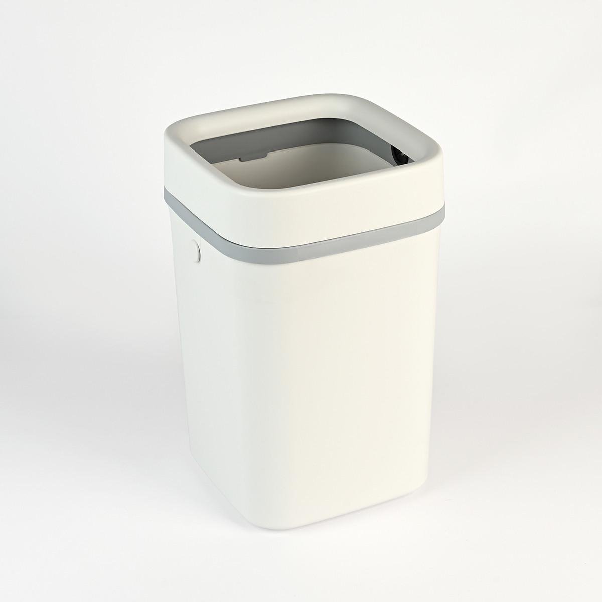 Відро для сміття без кришки 15 л White/Gray (BIN-25)