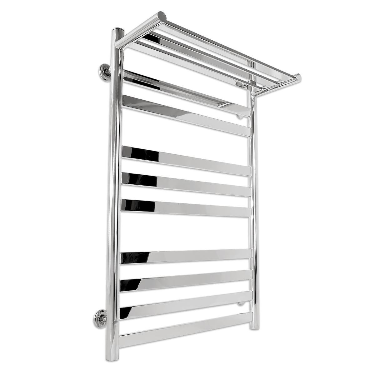 Полотенцесушитель водяной Laris Кватро П10 вертикальный с полкой 800x500 мм Хром (AKV-71207566)
