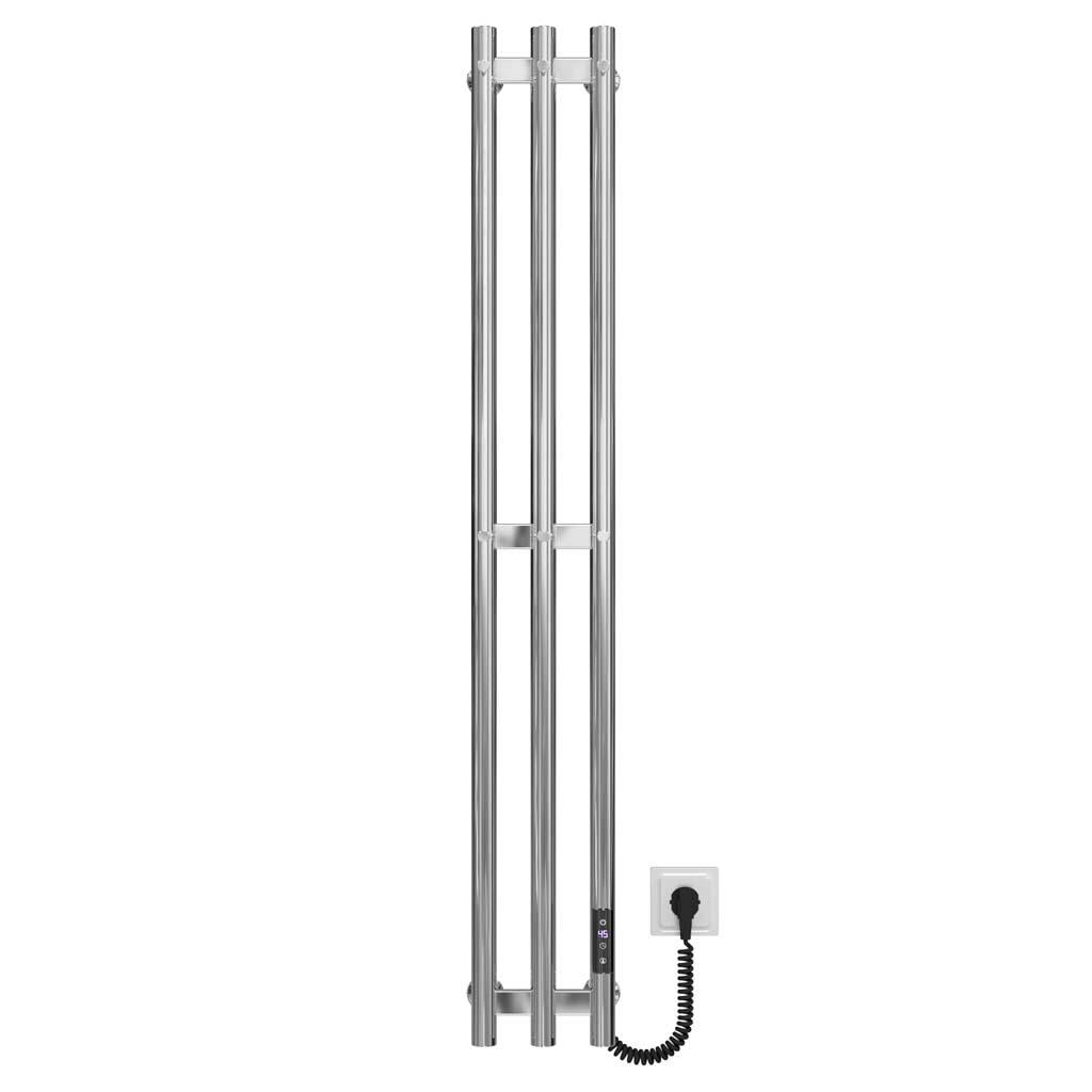 Полотенцесушитель электрический Deffi Zara П3 JD03 правое подключение нержавеющая сталь 140х1200 мм Хром (A.CL.120.14.3.E.C.R.1)