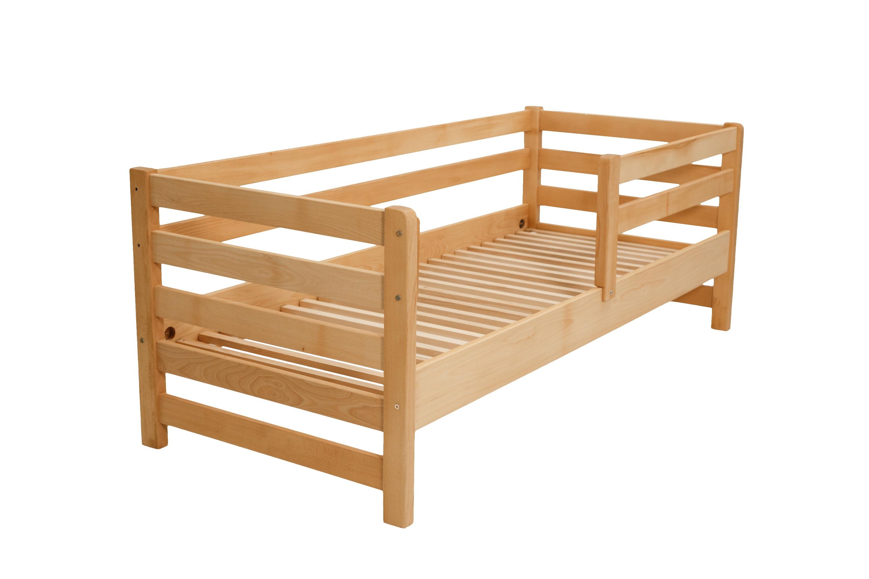 Кровать подростковая односпальная Goydalka AURORA с бортиком/ламелями Бук (1Т42-3)