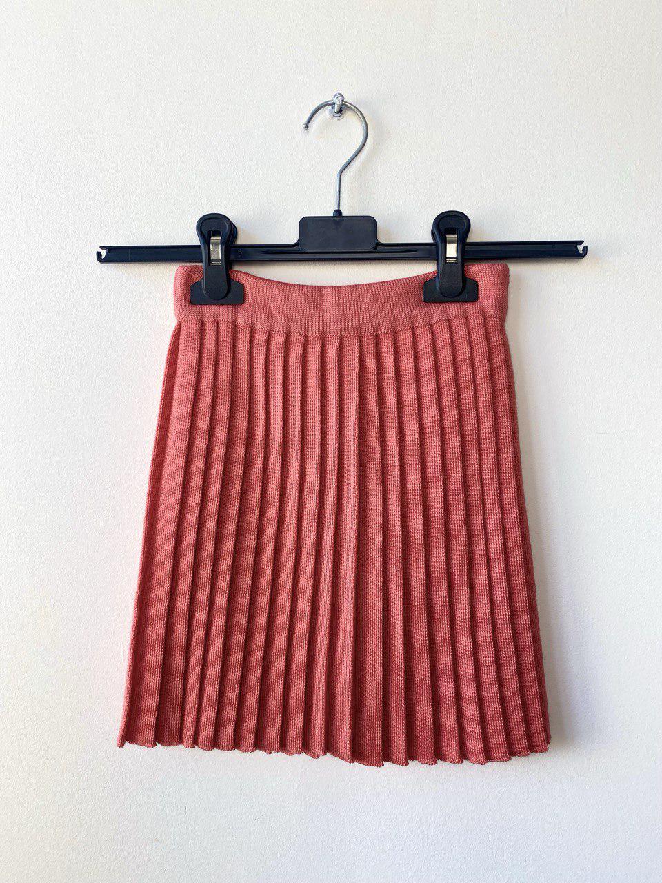 Юбка в складку для девочки 4-6 лет Персиковый