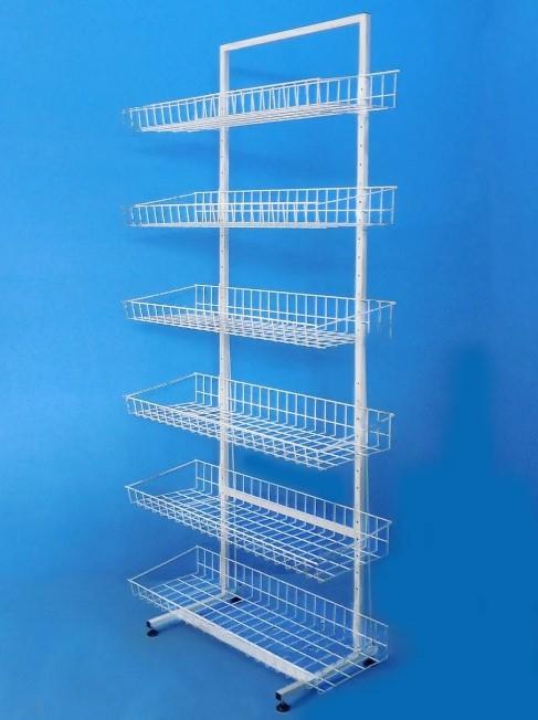 Торговый сетчатый стеллаж 6 полок 90 см (AN006563)