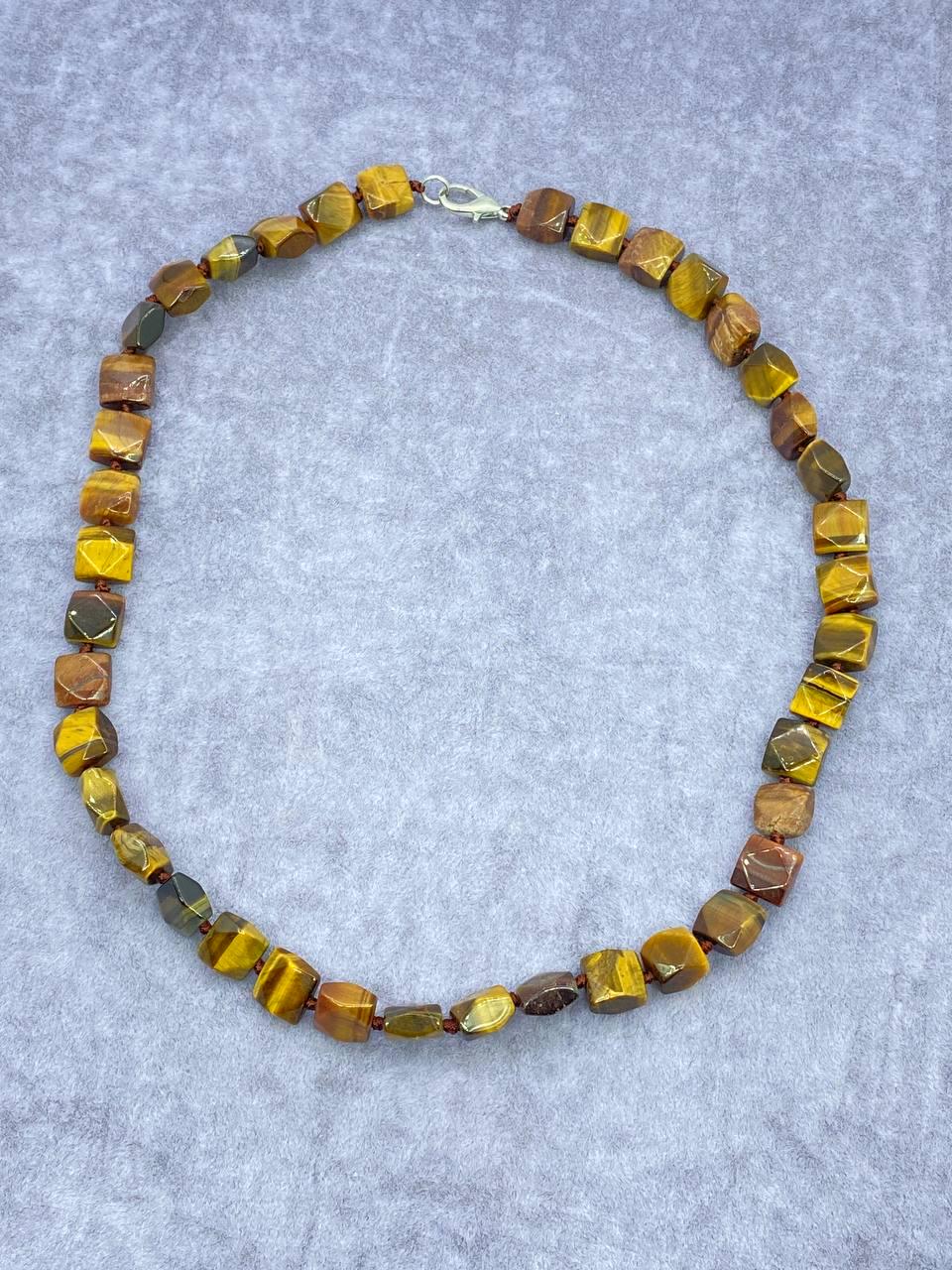 Бусы тигровый глаз 46 см Коричневый (9938)