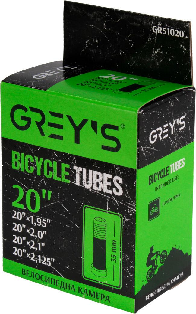Велокамера GREY'S R-20 20х1,95-2,125 AV вентиль 35 мм (GR51020)