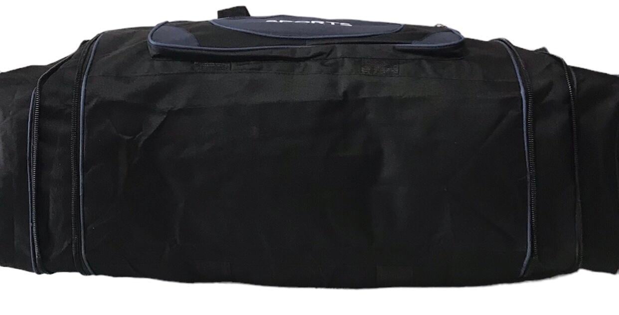 Сумка дорожня з боковими карманами та з довгим ремінем через плече 60 л Чорний з синім (613) - фото 5 Сумка дорожня з боковими карманами та з довгим ремінем через плече 60 л Чорний з синім (613) - фото 5