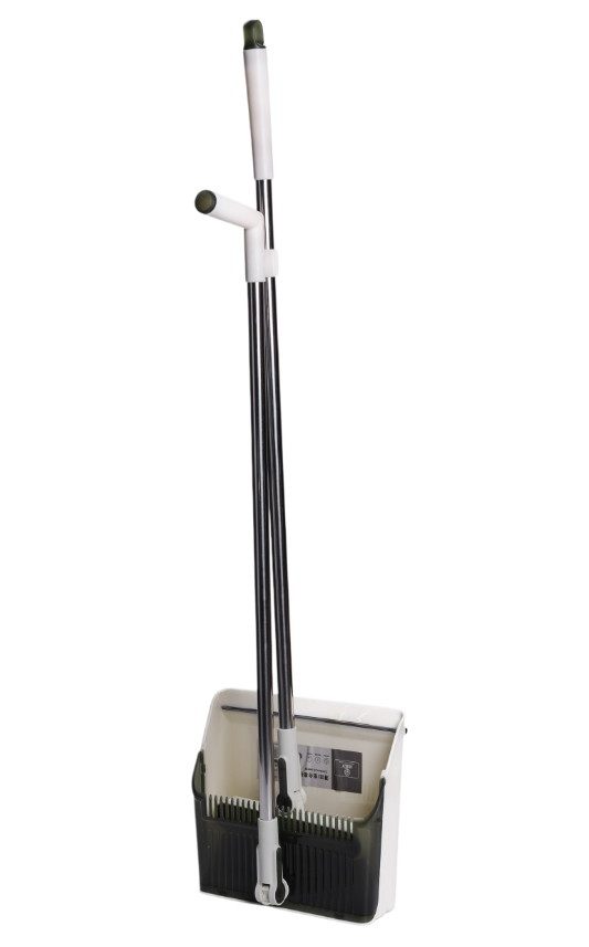 Набір для прибирання щітка та совок з довгою ручкою 110 см Зелений - фото 6