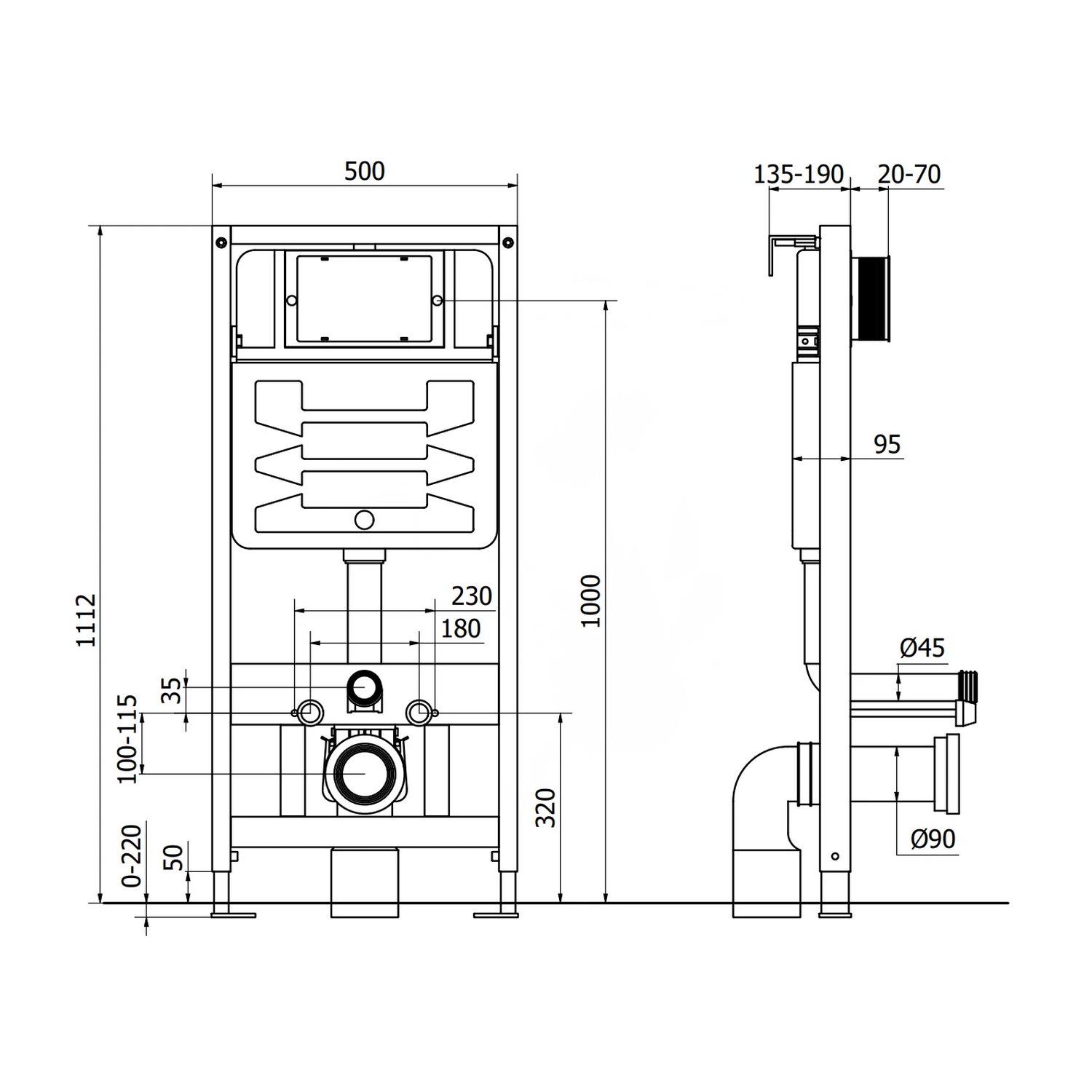 Инсталляционная система для унитаза Mexen Fenix ​​Slim MEX-60100 (172386) - фото 2