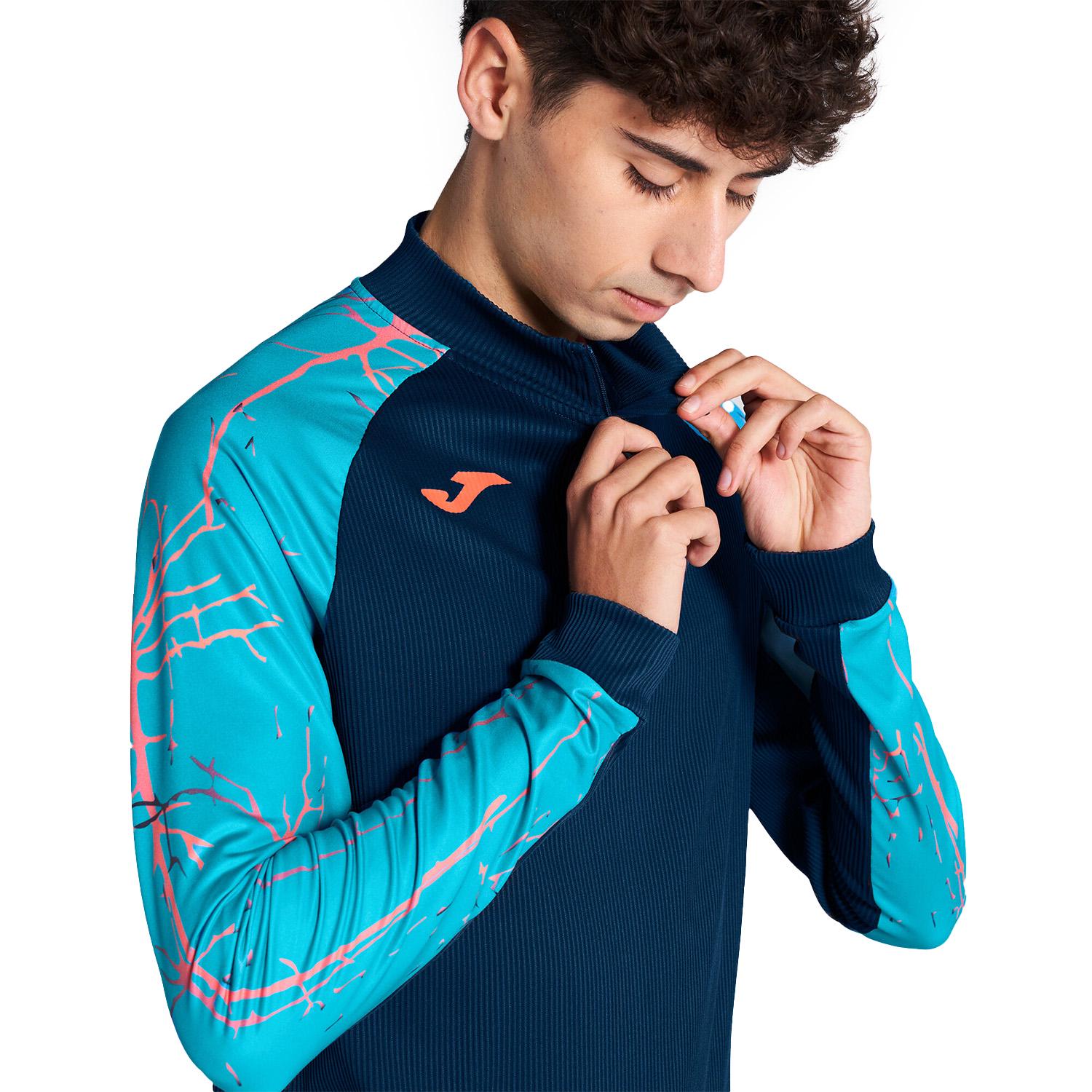 Реглан Joma 102756.334 Elite Ix Sweatshirt M Navy Turquoise (8445456433033) - фото 4