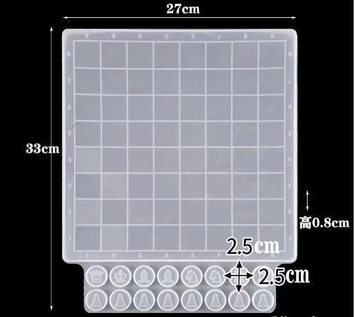 Форма-молд шахматна дошка і набір шашок 330х270х8 мм (6028) - фото 2 Форма-молд шахматна дошка і набір шашок 330х270х8 мм (6028) - фото 2