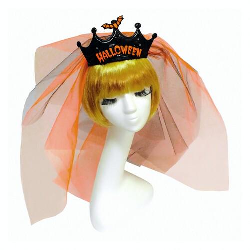 Корона Seta Decor Halloween с фатой на обруче (17-918BLK-OR) Корона Seta Decor Halloween с фатой на обруче (17-918BLK-OR)