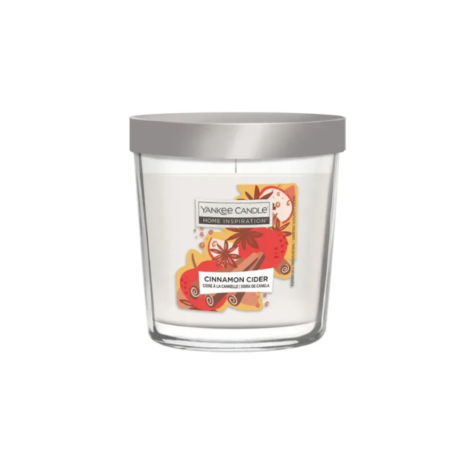 Ароматична свічка Yankee Candle Cinnamon Cider Home Inspiration Value Tumbler 200 г (5038581159188)