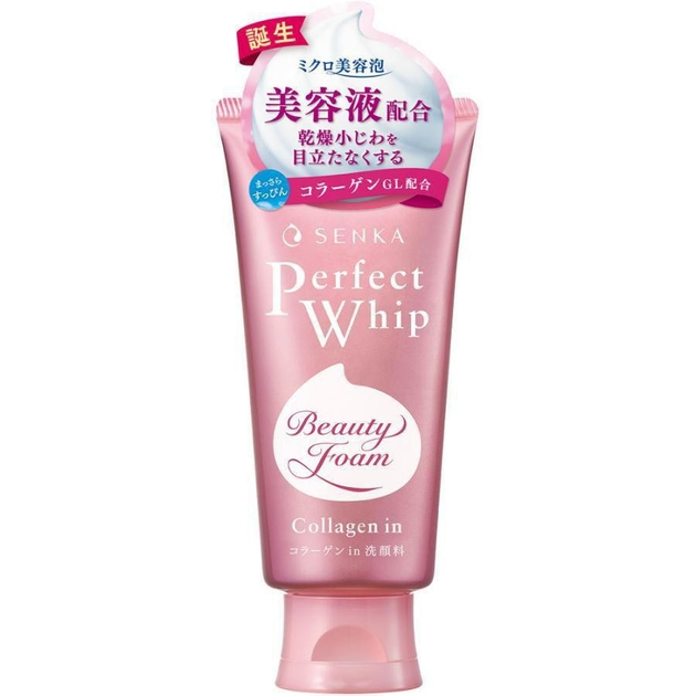 Гель-пінка для вмивання з колагеном Shiseido Senka Perfect Whip Collagen 120 мл Гель-пінка для вмивання з колагеном Shiseido Senka Perfect Whip Collagen 120 мл