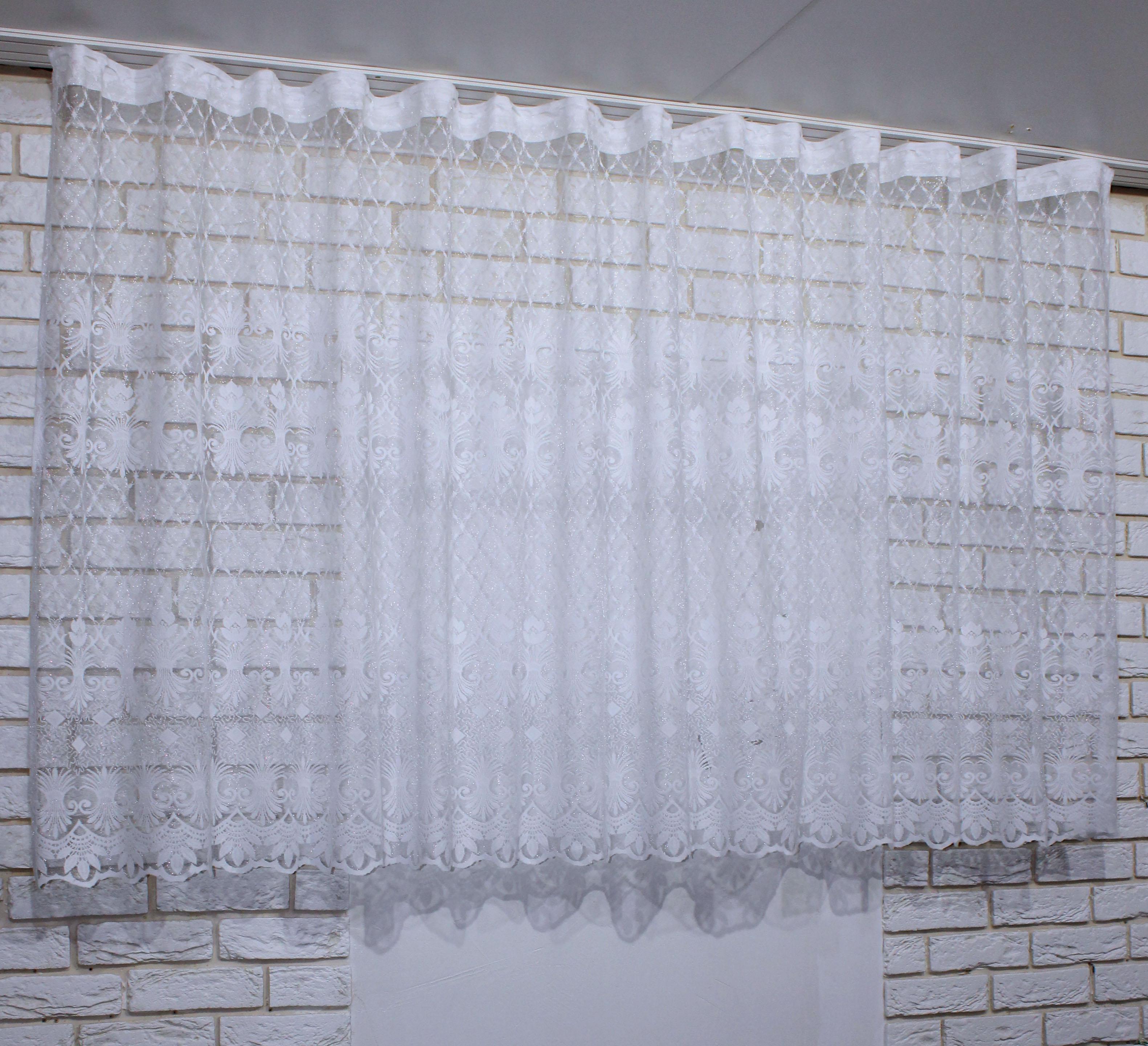 Тюль VR-Textil 695т Jak-1 жаккард 1,2 м 150х120 см Белый (40-853)