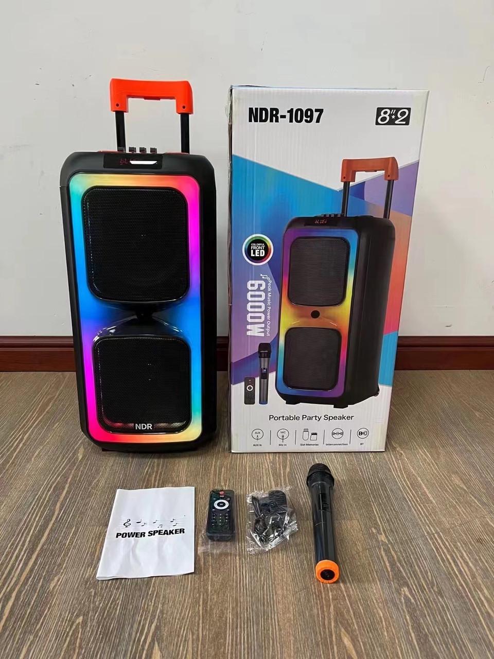 Колонка музична NDR-1097 на 2 сабвуфери 4500 mAh RGB (10984520) - фото 4