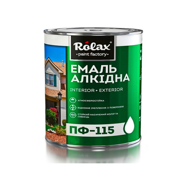 Эмаль алкидная ПФ-115 Rolax 2,8 кг Белый (2687629939)