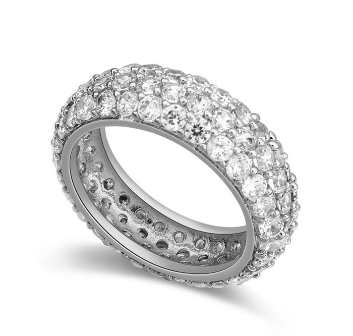 Кольцо с кристаллами Сваровски 17418 Italina р. 18,5 Белый (41591995)