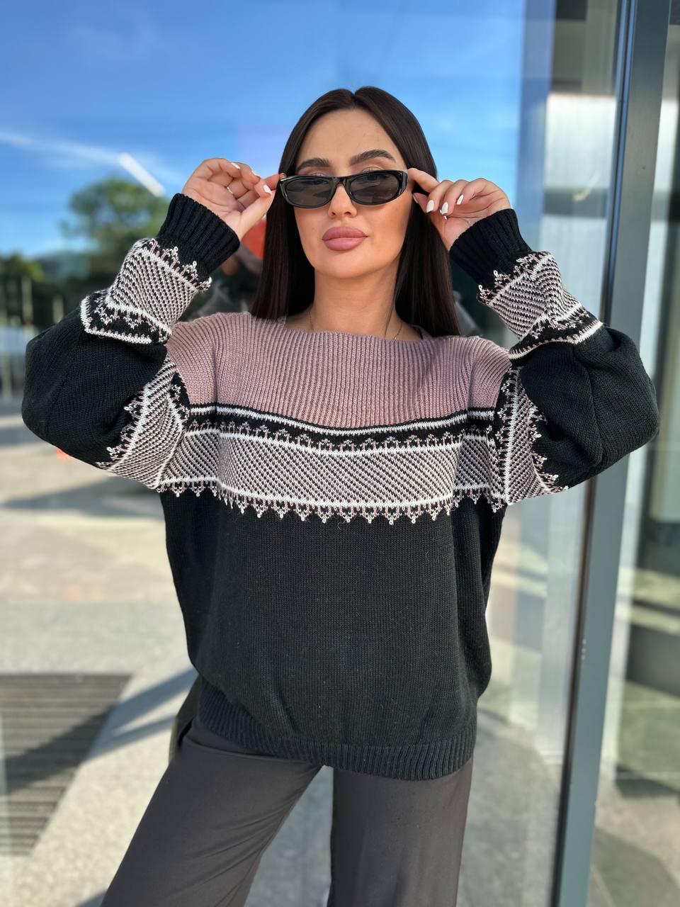 Женский свитер Миранда 44-56 мокко (2049-нс) - фото 10 Женский свитер Миранда 44-56 мокко (2049-нс) - фото 10