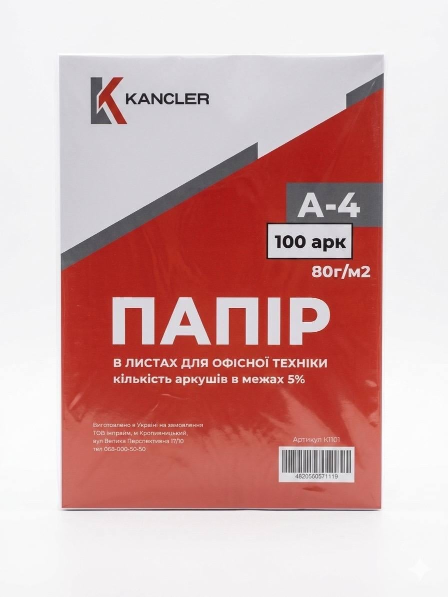 Офісний папір А4 Copy 80 г/м² 25 шт. х 100 аркушів Білий (35017561)