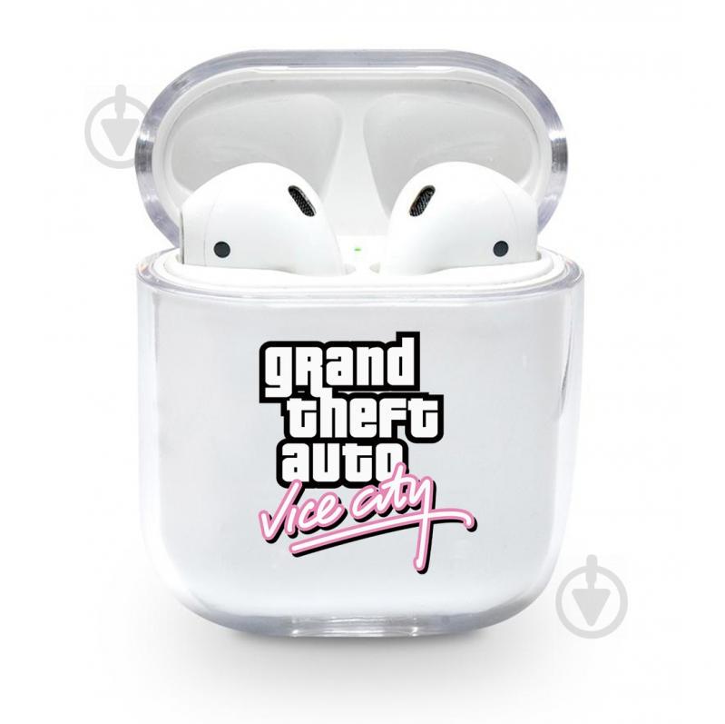 Прозорий силіконовий чохол Apple AirPods із малюнком - Grand Theft Auto (KAP1160)