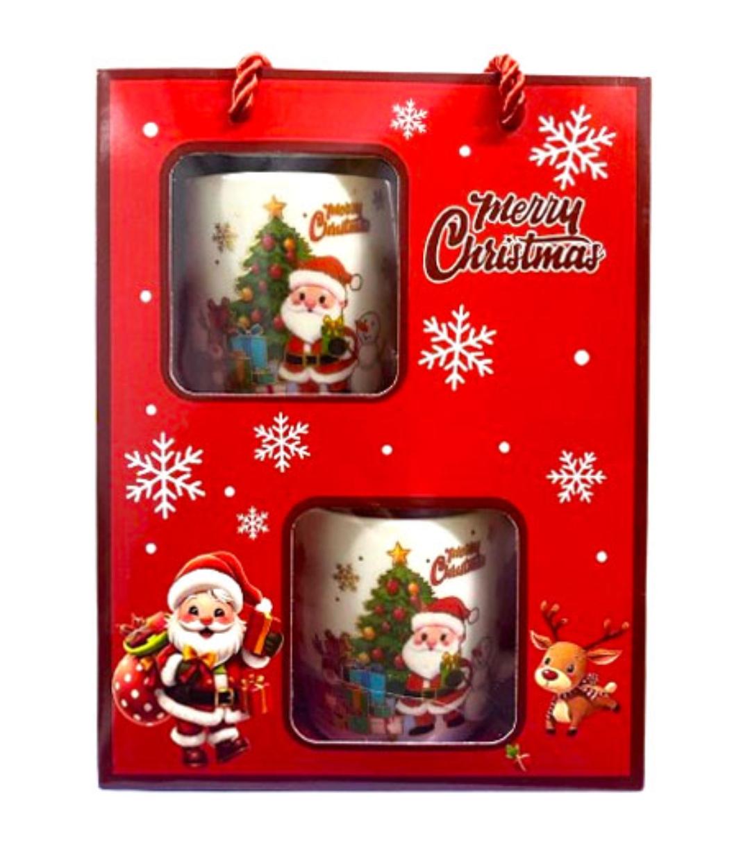 Набір чашок новорічних HOME SD4B керамічні з ложками в подарунковій коробці 2 шт. 200 мл (SD4B) - фото 1 Набір чашок новорічних HOME SD4B керамічні з ложками в подарунковій коробці 2 шт. 200 мл (SD4B) - фото 1