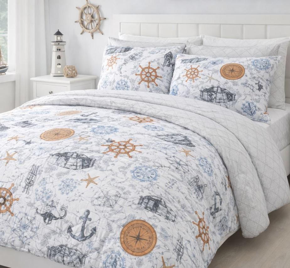 Комплект постельного белья детский PaniPava Морское путешествие бязь 110х140 см (82171180)