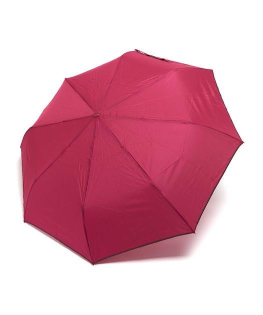 Парасоля жіночий напівавтомат 8 спиць 3 складання Малиновий (SL7003)