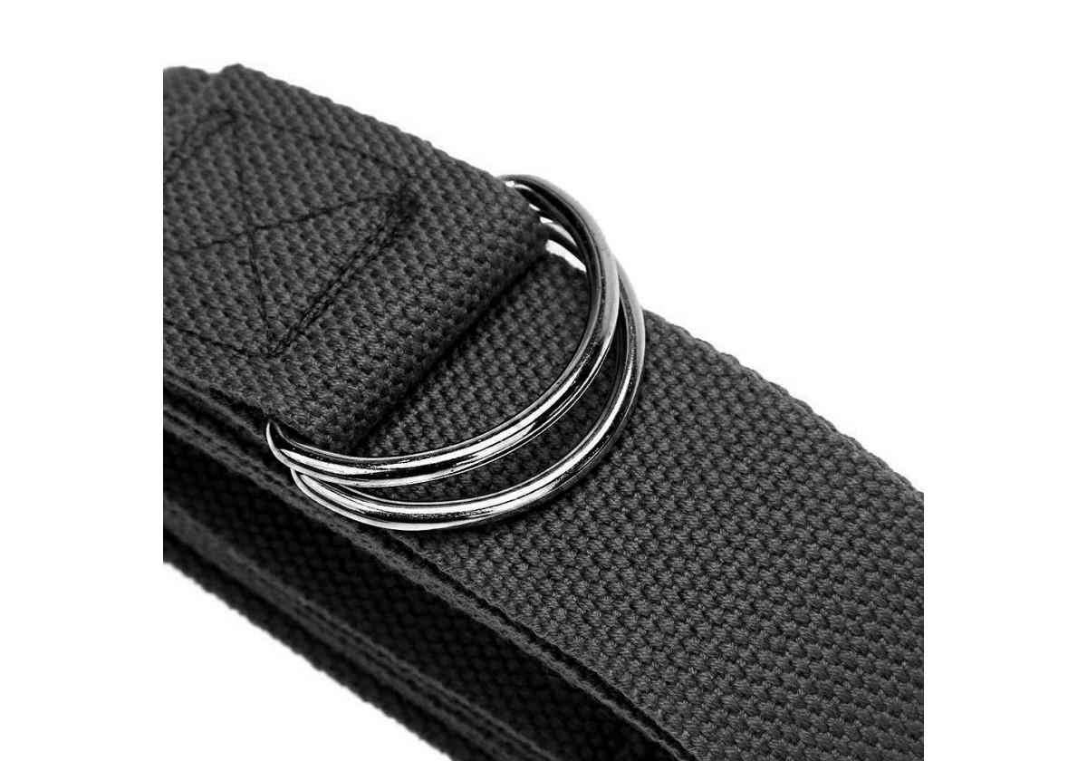 Ремень для йоги EasyFit Черный (EF-1830-BK) - фото 3