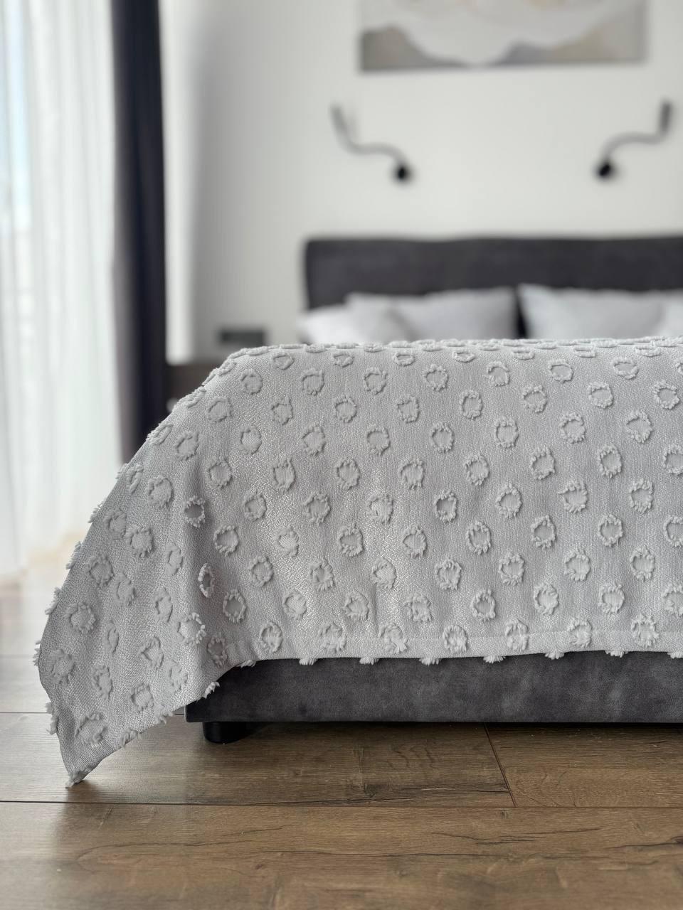 Покривало Інгрід 240x250 см Сірий (22899-8-240x250cm) - фото 1 Покривало Інгрід 240x250 см Сірий (22899-8-240x250cm) - фото 1