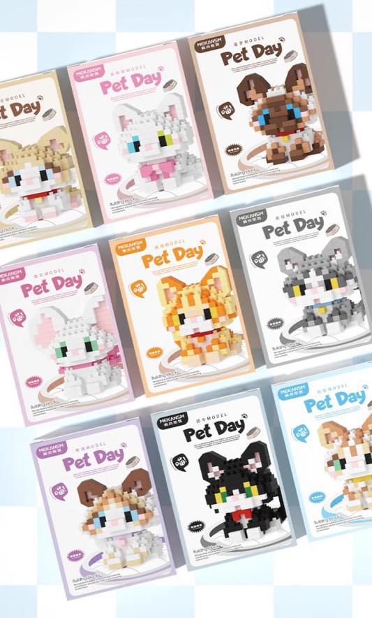 Конструктор из мини-блоков Набор Кошечки Котики Pet Day на 2223 детали 9 шт. - фото 4 Конструктор из мини-блоков Набор Кошечки Котики Pet Day на 2223 детали 9 шт. - фото 4