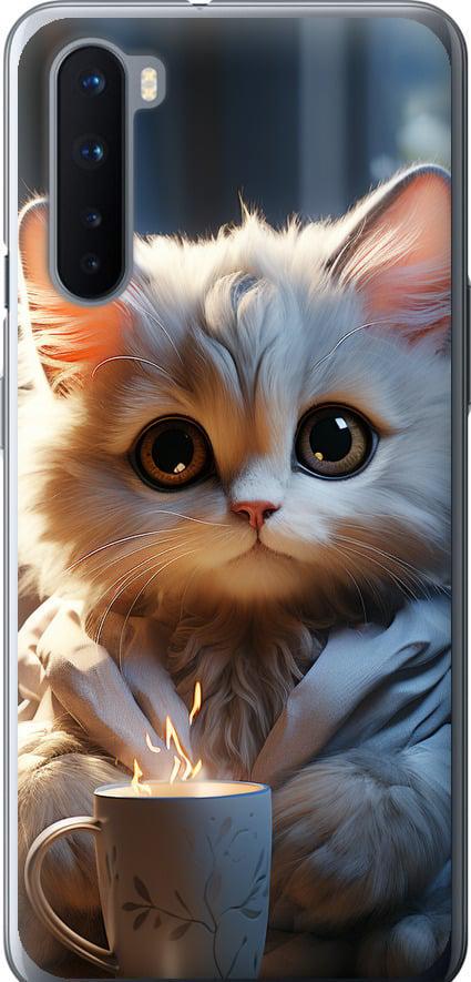 Чехол на OnePlus Nord White cat (5646t-2046-42517)