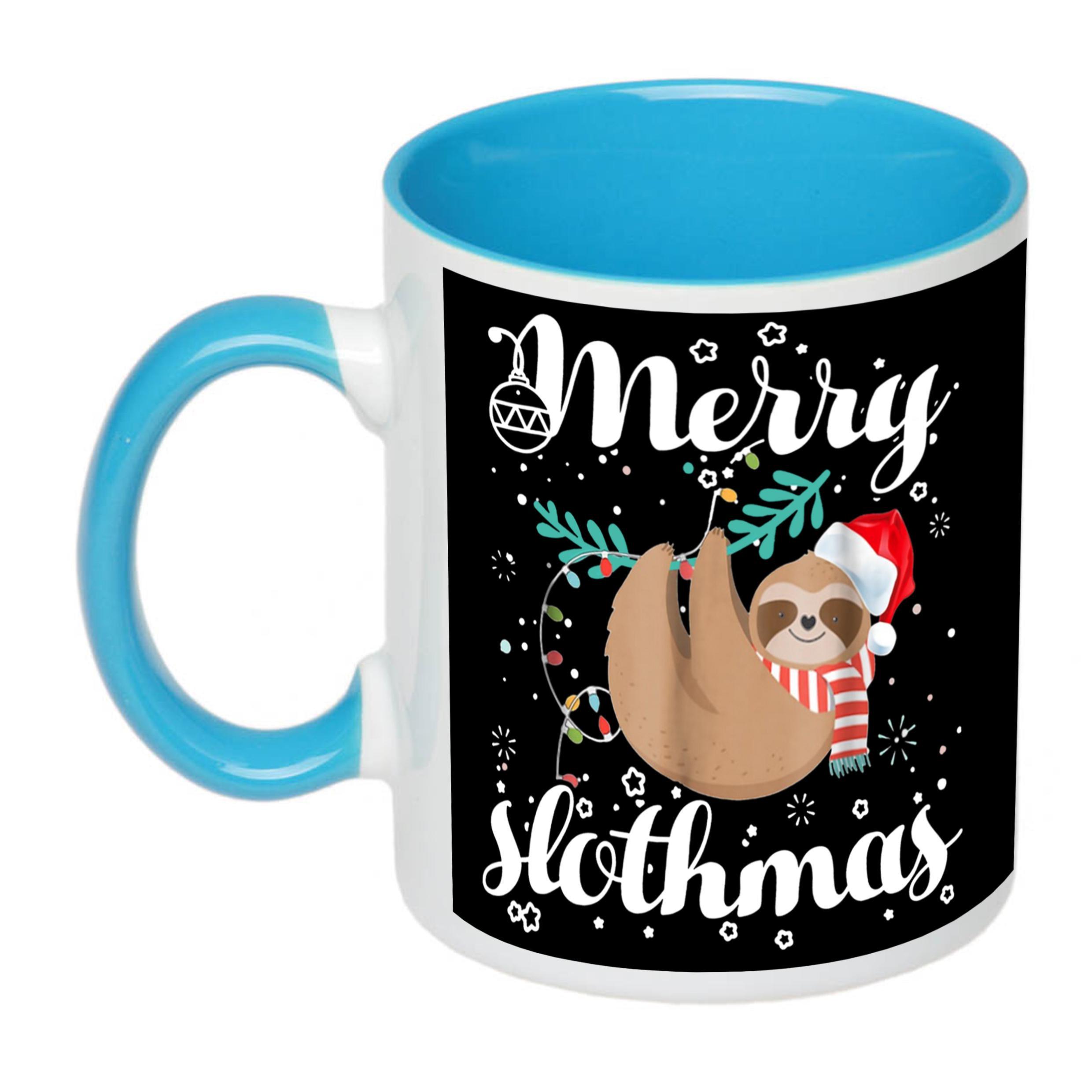 Чашка с печатью Merry Slothmas 330 мл Голубой (21375)