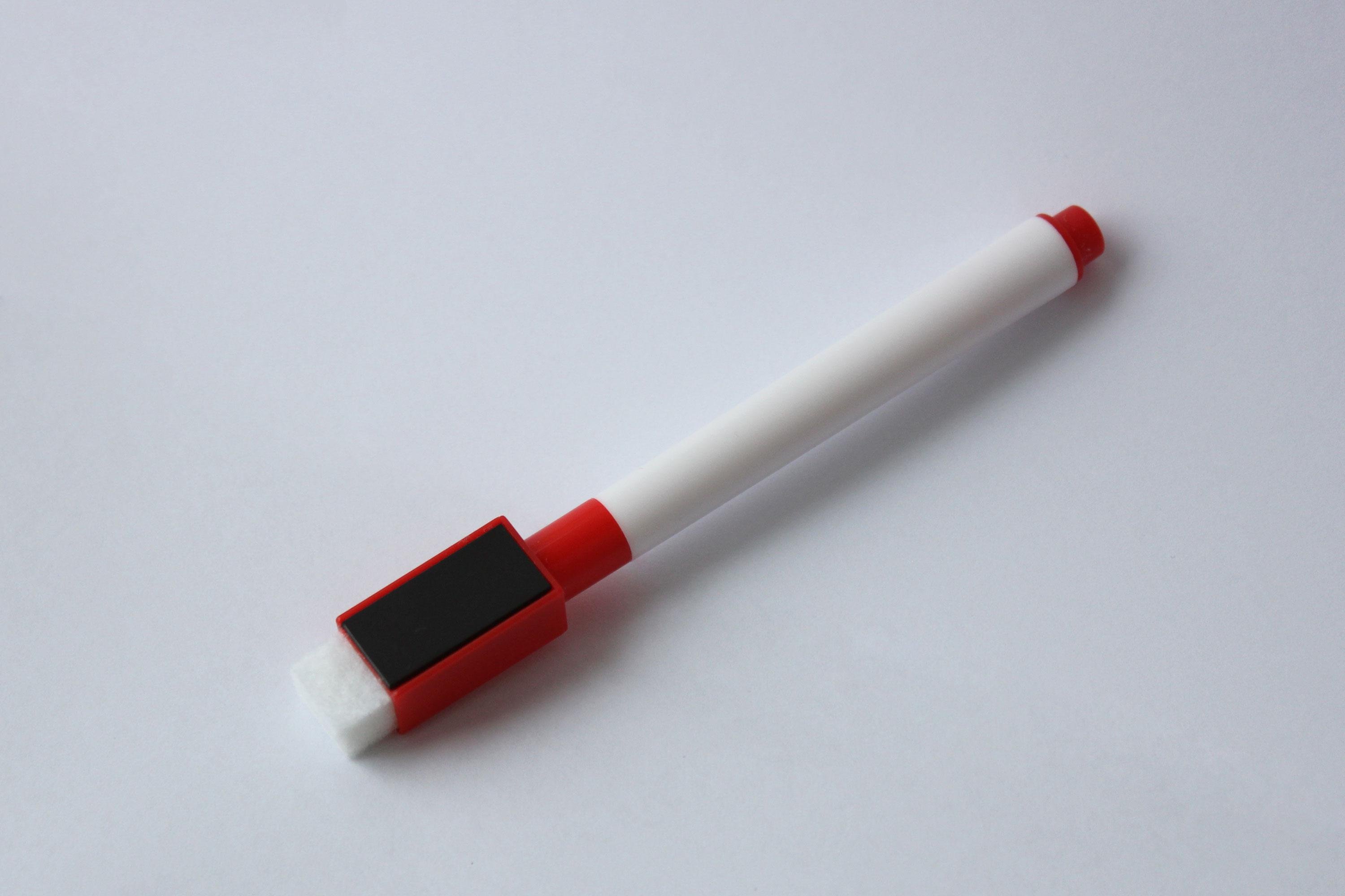 Маркер сухого стирання CLS 2-4 мм для дошки й планера на магніті з губкою Червоний (MG007)