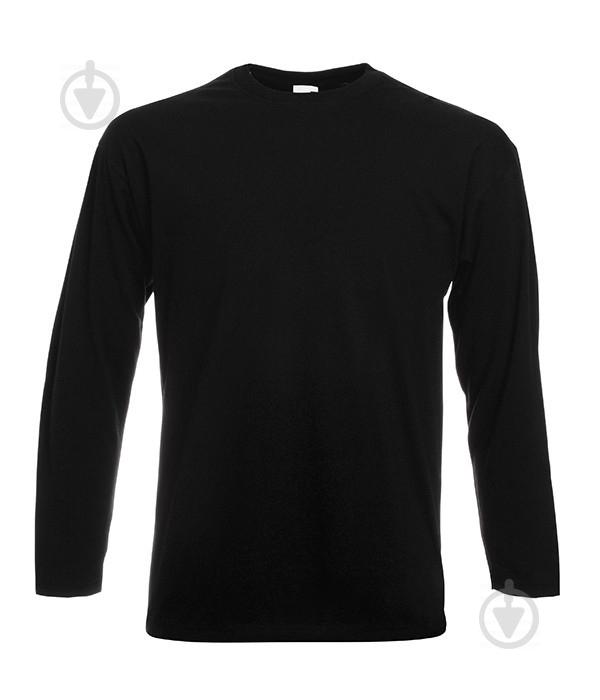 Лонгслив Fruit of the Loom Valueweight long sleeve S Черный (061038036S) - фото 1