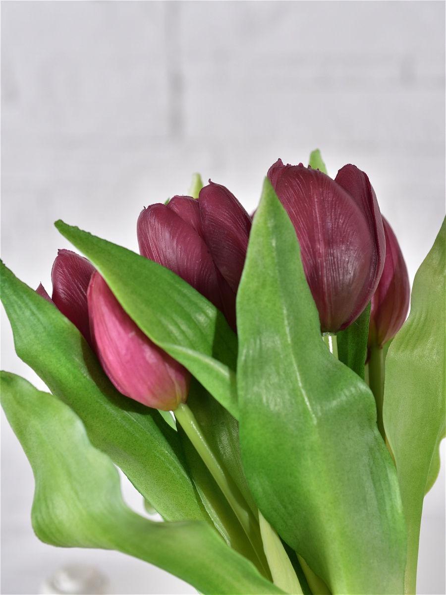 Тюльпан букет Indigo Premium 7 голов 30 см Темно-фиолетовый (73229-4) - фото 3