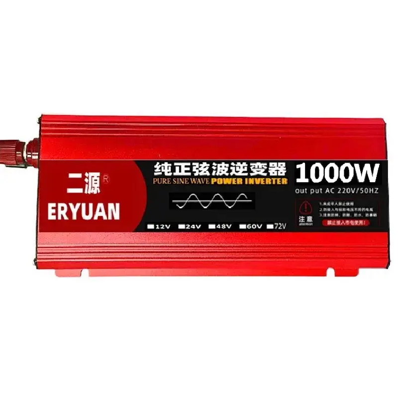 Инвертор автомобильный ERYUAN с чистой синусоидой и вольтметром 12 V-220 V 1000W (20150995)