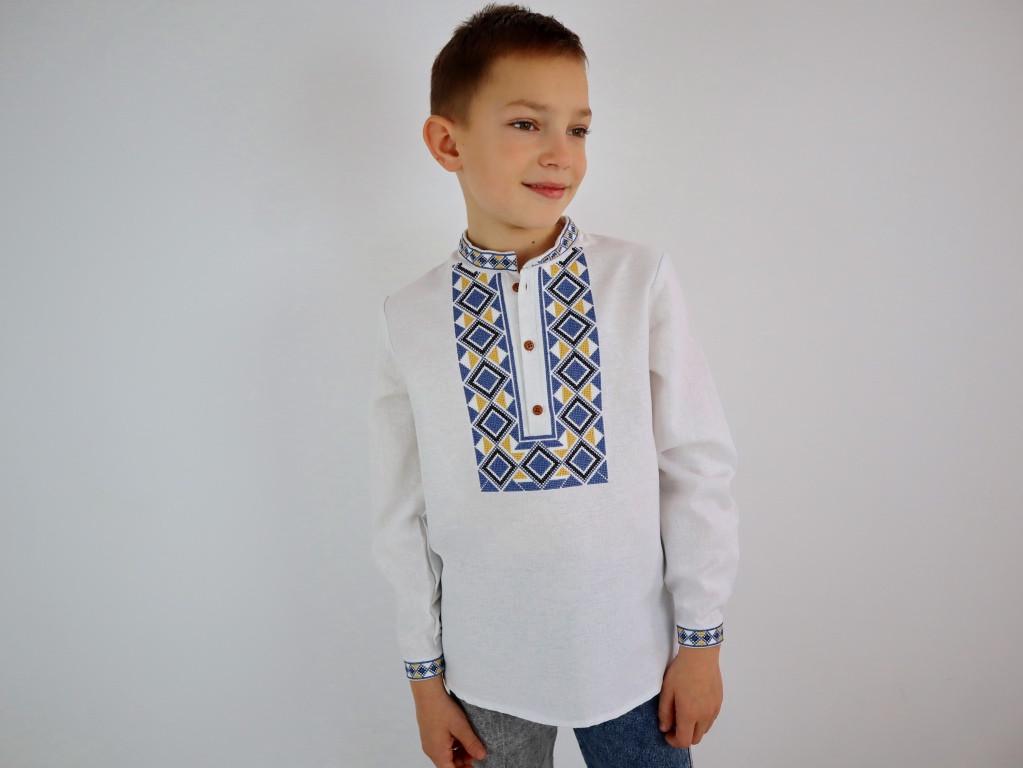 Рубашка детская с вышивкой Эней 134 см (0001643-134) - фото 3 Рубашка детская с вышивкой Эней 134 см (0001643-134) - фото 3