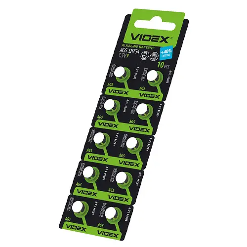 Батарейка Videx AG5/LR754 LR48 1,5V 10 шт. (3515840)