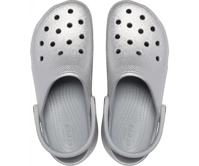 Сабо с блестками Crocs Classic Platform Glitter р. W9/EUR 39-40 Silver (9381498) - фото 3 Сабо с блестками Crocs Classic Platform Glitter р. W9/EUR 39-40 Silver (9381498) - фото 3